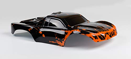 SummitLink Compatible Custom Body Muddy Orange Over Black Replacement for 1/10 Scale RC Car or Truck (Truck not Included) SS-BR-02