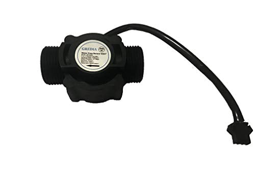 Digital LCD Display Quantitative Controller Water Control + 3/4" Hall Effect Flow Sensor Flowmeter - size: G3/4" male thread