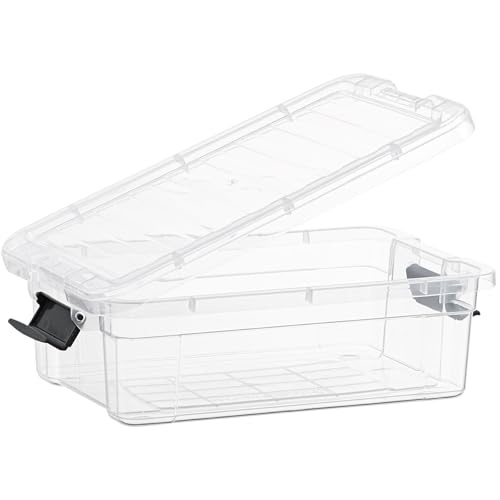 Superio Clear Storage Bins with Lids, Stackable Storage Box with Latches and Handles, Extra Small, 2 Pack 2 Quart - size: 2.3 Quarts, style: 2 Pack