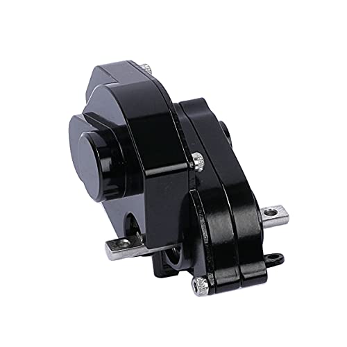 Aluminum Alloy Transmission Case Gearbox Complete for 1/24 Axial SCX24 RC Crawler Upgrades (Black) - color: Black