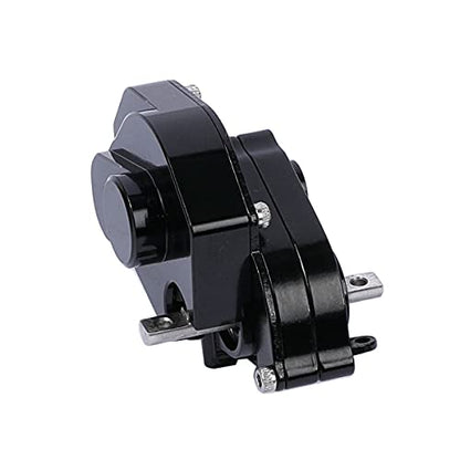 Aluminum Alloy Transmission Case Gearbox Complete for 1/24 Axial SCX24 RC Crawler Upgrades (Black) - color: Black