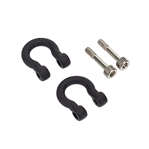 1:10 RC Tow Shackles D-Ring Trailer Buckles for 1/10 Scale RC Rock Crawler SCX10 Tamiya CC01 TRX4 D90 D110 RC Car Truck Accessories (4 PCS Black) - color: 4 Pcs Black