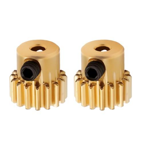 2Pcs RC Car Motor Pinion Gear 2.3mm Shaft 48DP M0.6 16T Motor Gear Compatible with 370 380 390 Motors for 1/12 and 1/16 RC Cars