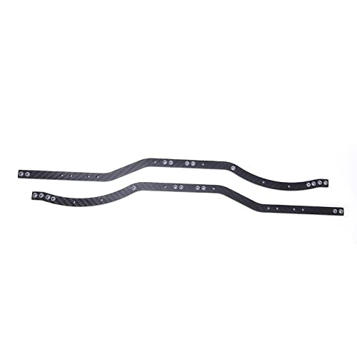 Universal Carbon Fiber Chassis Frame Rails High Precision for Axial SCX10 RC Crawler Car Model Black 16.3 Inch 2 Sheets Screws, Lightweight Durable Easy Installation for RC Hobbyists