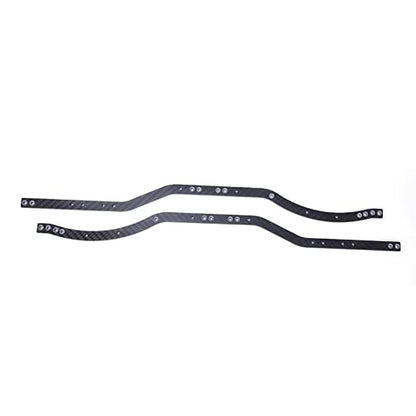 Universal Carbon Fiber Chassis Frame Rails High Precision for Axial SCX10 RC Crawler Car Model Black 16.3 Inch 2 Sheets Screws, Lightweight Durable Easy Installation for RC Hobbyists