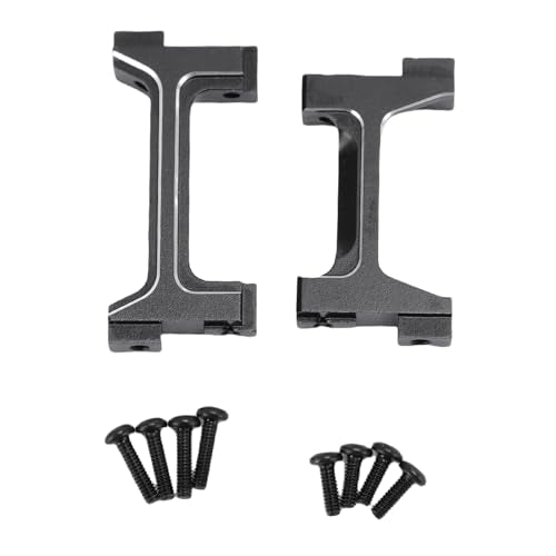 CNC Aluminum Bumper Bracket Set for 1/18 RC Car , Premium Front & Rear Mount for Off Road Crawlers - Black (2PCS)
