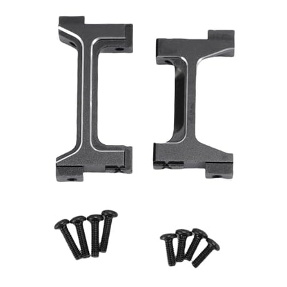 CNC Aluminum Bumper Bracket Set for 1/18 RC Car , Premium Front & Rear Mount for Off Road Crawlers - Black (2PCS)