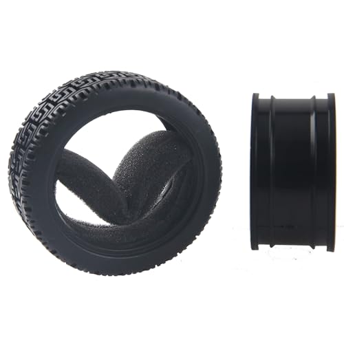 RC 12mm Hex Hub Wheel Rims & Rubber Tires Compatible with HSP Tamiya HPI Kyosho 1/10 On-Road Touring Car WLtoys 1/14 144001 Traxxas 1/16 Slash RC 1/18 A959B Buggy (Black) - color: Black