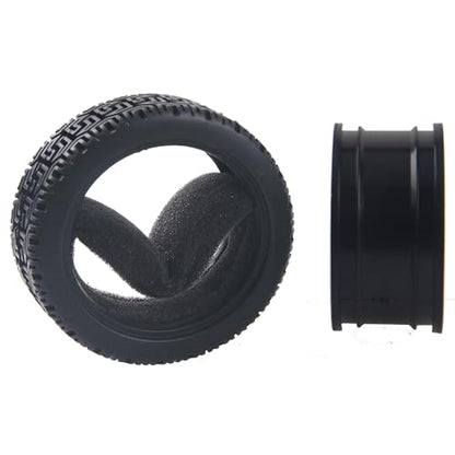 RC 12mm Hex Hub Wheel Rims & Rubber Tires Compatible with HSP Tamiya HPI Kyosho 1/10 On-Road Touring Car WLtoys 1/14 144001 Traxxas 1/16 Slash RC 1/18 A959B Buggy (Black) - color: Black