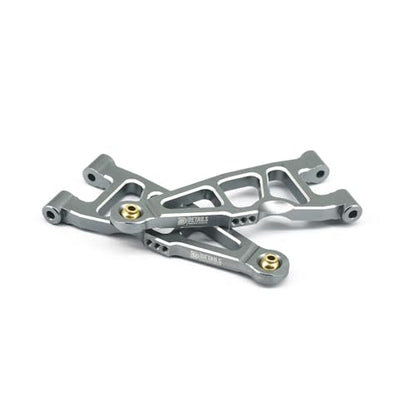 Hobby Details Aluminum Upgrade Parts Set for ARRMA Mini Kraton 4x4 1/16, Front & Rear A-Arms, Knuckle, Steering,Titanium Color (Front Lower Arm Set) - color: Front Lower Arm Set