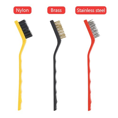9pcs Detailing Brush Set,Interior Cleaning Brush,Steel Wire & Tire Brush Automotive Cleaning Brush Kit,for Cleaning Engine, Body Exterior Surface, Carpet, Truck, SUV, RV, Motorcycle