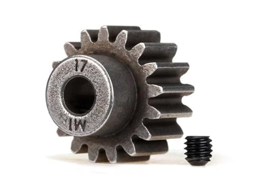 Traxxas 6490X 17-T Pinion Gear 1.0 Metric Pitch fits 5mm Shaft (Compatible with Steel spur Gears)