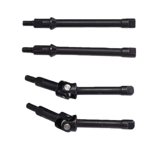 Rengue RC Steel Drive Shafts CVD Axle Set for SCX30 1 30 Crawlers Black Metal Front Rear Replacement Smooth Steering Direct Fit for Trail Rock Indoor RC Hobbyists