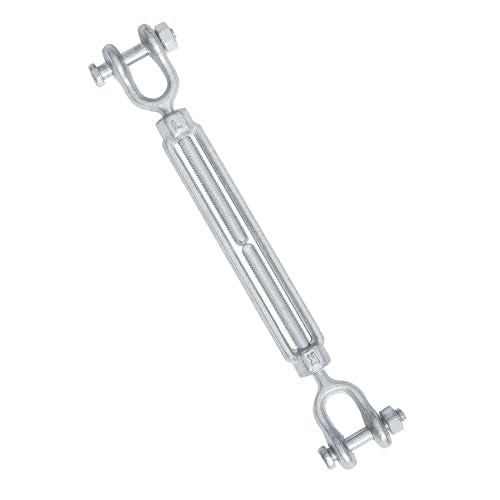 1/4" Jaw Jaw Turnbuckle Galvanized Jaw and Jaw Turnbuckle, Jaw Jaw Closed Body Marine Turnbuckle Jaw, 2000lbs Working Load Limit, Durable for Wire Rope Cable (1/4" x 4") - style: Jaw & Jaw-1/4 x 4