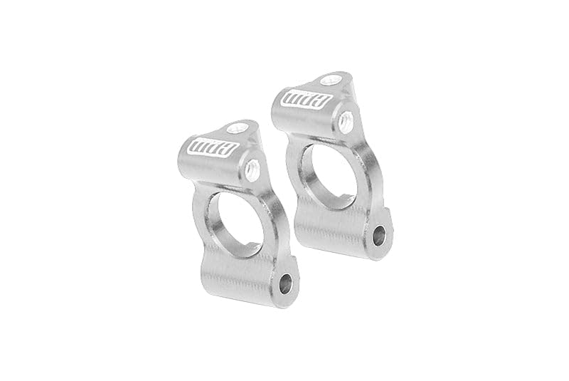 Aluminum 7075 Alloy Front Caster Blocks for LOSI 1:24 Micro-B 2WD Buggy RTR-LOS00007 / 1:28 Micro-T 2S 2WD RTR Stadium Truck-LOS-1392 Upgrades - Silver