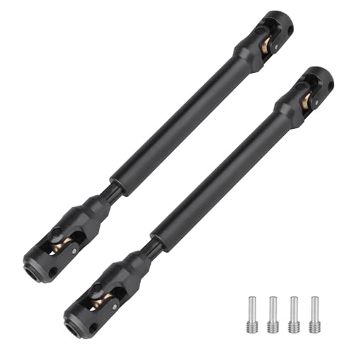 2pcs Hobbyfire 1/10 RC Crawler Drive Shafts Steel Universal Joint Driveshaft Heavy Duty for Axial SCX10 II III TRX4 Redcat Gen8 Gen7 Element Upgrades Parts(129-198mm) - style: 129-198mm