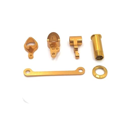 RC Car Accessories Compatible with WLtoys 144010 144001 144002 124016 124017 124018 124019 RC Car Parts Metal Upgrade 4 * 7 * 2 Bearing Steering Assembly(Yellow) - color: Yellow