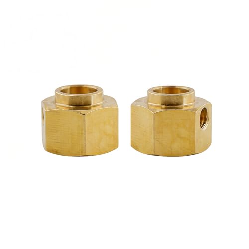 12mm Brass Wheel Hex Extension Adapters Compatible with TRX4 TRX6 1/10 RC Crawlers, Heavy Duty Wheel Hub Spacers, 4PCS (8mm)
