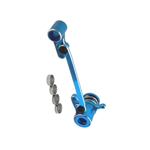 for Wltoys for 144001 144010 124007 124008 124016 124017 124018 124019 Metal Steering Assembly RC Car Upgrade Parts Accessories RC Car Repair Kit(Blue) - color: Blue