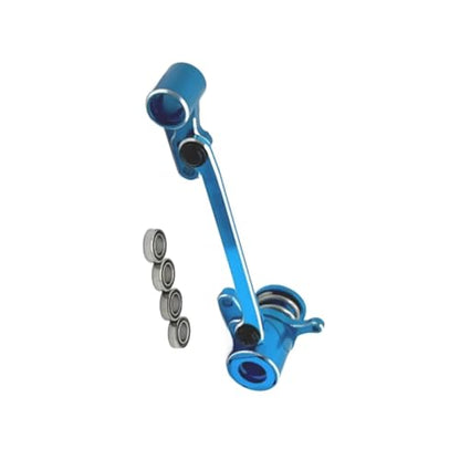 for Wltoys for 144001 144010 124007 124008 124016 124017 124018 124019 Metal Steering Assembly RC Car Upgrade Parts Accessories RC Car Repair Kit(Blue) - color: Blue