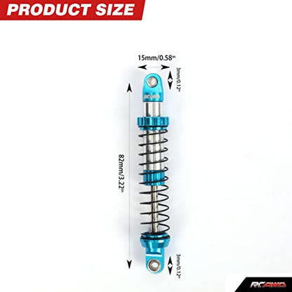 RCAWD Shock Absorber for UTB18 Capra Upgrades, Front & Rear RC Shocks Parts #AXI213004#AXI213000, for Axial 1/18#AXI01002 Blue - color: Blue