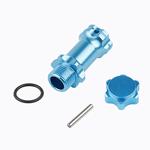 4pcs Aluminum 17mm Hex Adapter 30mm Extension Wheel Hub Drive Offset Width Extender with Anti-dust Cap Nuts for 1/8 RC On Road Car Off Road Truggy Truck Buggy Crawler, Sky Blue - color: Sky Blue