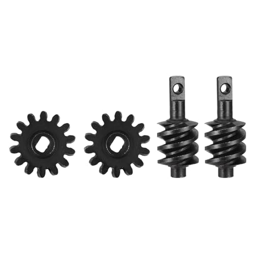 MECCANIXITY 2 Set Hardened Steel Axle Differentials Gear, 13T/14T Steel Gear Upgrade Parts for RC Vehicles Truck Drift Car Part, Black - style: 13T/14T