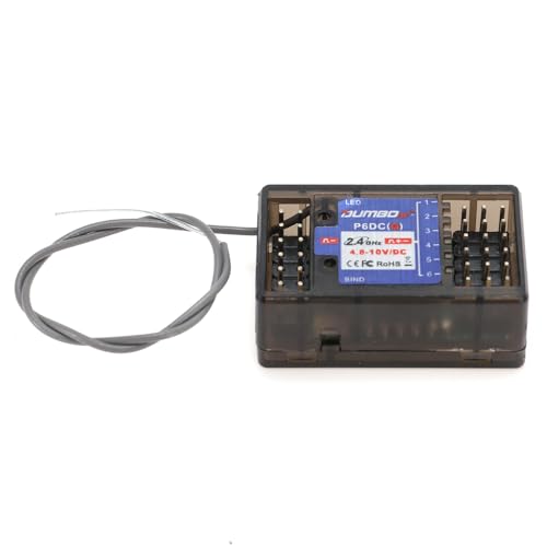 2PCS DUMBORC P6DCG RC Receiver with Gyroscope Linkage LED Simulation System Remote Receiver 2.4Ghz RC Controller Receiver for DUMBORC X4/X5/X6/X6PM/X10P-350/DDF-350