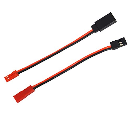 16LEDs RC Crawler Car LED Light Bar Roof Lamp Simulation Spotlight Kit 5-8.4V & Male JR to Female JST Y Splitter Harness Parallel Wire & 1 Pair JST to JR Male Female Cable Servo Adapter