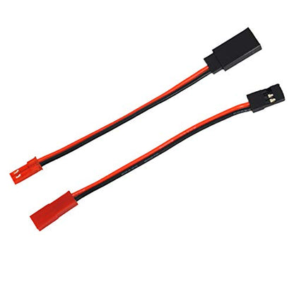 16LEDs RC Crawler Car LED Light Bar Roof Lamp Simulation Spotlight Kit 5-8.4V & Male JR to Female JST Y Splitter Harness Parallel Wire & 1 Pair JST to JR Male Female Cable Servo Adapter