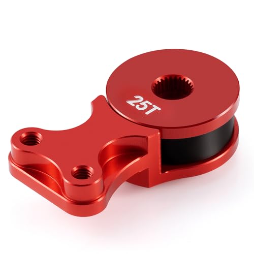 MORLORDY 25T RC Servo Saver Aluminum Servo Arm for 1/10 Arrma Fury Mega RC Short Course Truck Upgrades Parts (Red) - color: Red