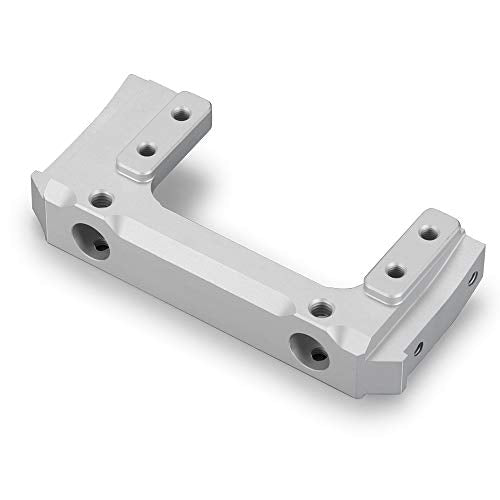 Metal Front Plate Bumper Mount for AXIAL SCX10 II 90046 1/10 RC Crawler Car (Silver) - color: Silver