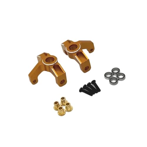 for JJRC C8803 for WLtoys for RIaarIo 1/14 1/12 Metal Steering Cup Bearing Kit Rc Crawler Car Truck for Buggy Upgrade Parts RC Steering Knuckles Cup(Yellow) - size: Yellow