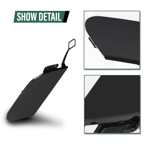 LQI Rear Bumper Tow Hook Cover Cap Primed Black | Fit Benz W222 S-Class S400 S450 S500 S550 S550e S560 S600 2014-2019, Not Fit Cars With AMG/Sport Package 2228850424 - size: Rear | Fit Benz W222 S-Class 2014-2019