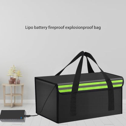 45*25*25cm Lipo Safe Bag Fireproof Bag for Lipo Battery Pack Storage Charging Transport,Home Office Travel Fireproof Safe Storage for Cash Valuables Jewelry Passport Power bank Lipo Battery - size: 450*250*250mm