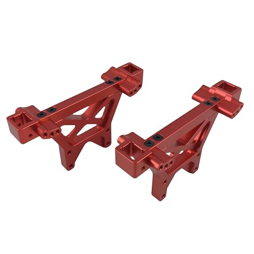 Front Rear Shock Tower Mounts for T-Maxx E-Maxx REVO 3.3 RC Cars (Red) | Aluminum,1/10 Scale,Upgrade Parts,4917R Compatible,CNC Machined,High Strength,Precision Fit,Wear Resistant - color: Red
