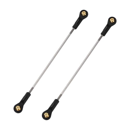 MECCANIXITY 2Pcs RC Boat Push Rod, 304 Stainless Steel Lever Steering Linkage Tie Rods with M2 Ball Head Joint for RC Car Boat Helicopter DIY Model Parts, 98-108mm - size: 98-108mm