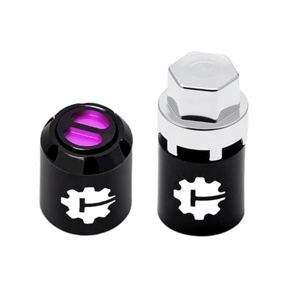 4PCS Aluminum M2.5 Wheels Center Caps Lock Nuts for 1/18 RC Crawler Car Traxxas TRX4M Redcat Ascent-18 HPI Venture18 Upgrade - color: Purple
