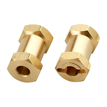 4pcs 12mm Brass Wheel Hex Hub Offset Extension Hex Drive Adapter Combiner Coupler Conversion for 1/10 RC Crawler Axial SCX10 CC01 Jeep Wrangler D90 Wraith (20mm) - size: 20mm