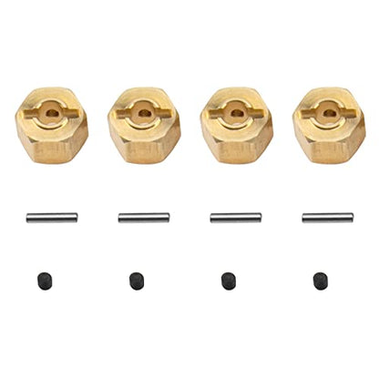 ShareGoo Brass 12mm Hex Wheel Hub Wheel Drive Hex Adapter Compatible with Axial SCX10 Wraith 90027 90046 Tamiya CC01 D90 Redcat Gen7 Gen8 1/10 RC Crawler (9mm Thickness) - size: 9mm Thickness