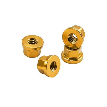 4PCS Aluminum Alloy Wheel Rim M2 Nuts RC Upgrade Parts for AXIAL 1/30 SCX30 Ford Bronco Jeep K10 RC Climbing Car (Gold) - color: Gold