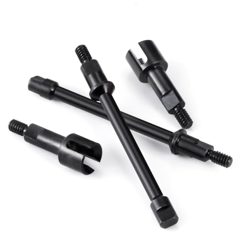 Que-T Heavy Duty Steel CVD Driveshafts Standard Length Front Rear Drive Shafts for 1/30 Axial Scx30 RC Crawler Car - size: Standard Length