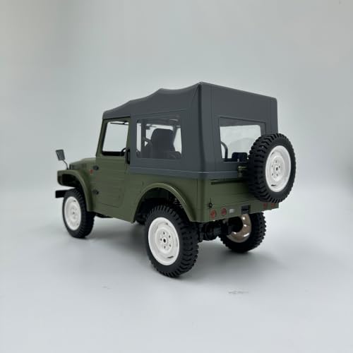 1/10 Scale 2.4GHz 4WD RC Rock Crawler Truck RTR, Full Proportional Off-Road RC Car with 2-Speed Transmission, Adjustable Hydraulic Shocks, LED Lights (Green)