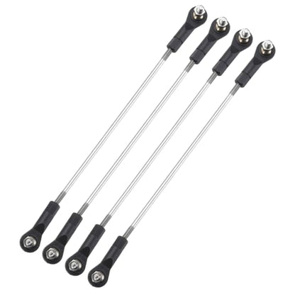MECCANIXITY 4Pcs Adjustable Turnbuckles Camber Link, 144-154mm Turnbuckle Rod Steering Servo Linkage with M3 Ball Head Rod Ends for RC Car Replace Parts - size: 144-154mm