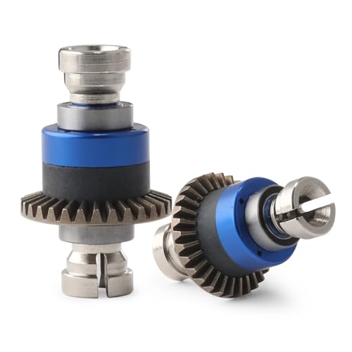 Assembled Differential 30T Front and Rear Universal Upgraded Metal Differential for 1/18 Granite GROM 1/14 Mojave Accessories for 1/18 2S Granite Big Foot Truck Granite GROM RTR (Bule) - color: Bule
