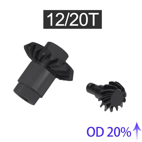 4Pcs 12/20T or 12/24T Steel Alloy Overdrive Helical Axle Gear Set for FMS 1/24 FCX24 FCX18 RC Crawler Car Metal Gear Upgrade Part (12/20T)