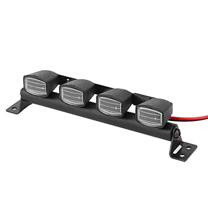 4pcs LED Roof Light Bar for /10 RC Crawler SCX10 TRX4 Defender, Universal Fit Plastic Model Car Accessory, Exquisite Design Service Life Strip Lighting Hobby Grade Kit Fans - size: 4 lights