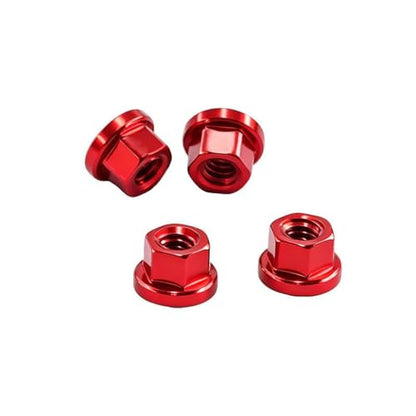 4PCS Aluminum Alloy Wheel Rim M2 Nuts RC Upgrade Parts for AXIAL 1/30 SCX30 Ford Bronco Jeep K10 RC Climbing Car (Red) - color: Red