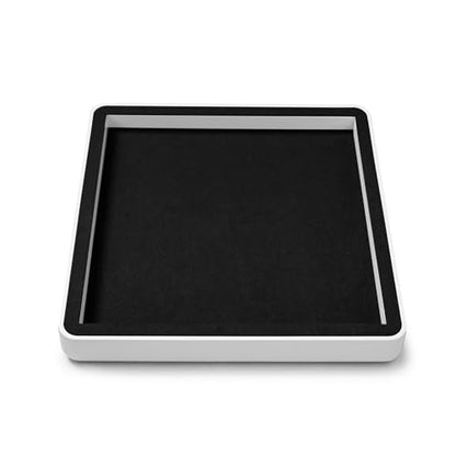 Oirlv Microfiber Jewelry Tray Showcase Display Base Empty Plate Luxury Multi-Compartment Jewelry Organizer - style: P13725