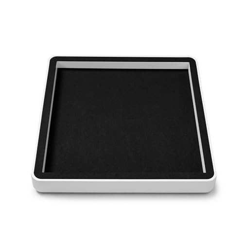 Oirlv Black Microfiber Jewelry Display Tray | Soft Black Microfiber Material, Modular Design Accepts Inserts, Perfect for Professional Showcases,Modular Organizer Base - style: P13725
